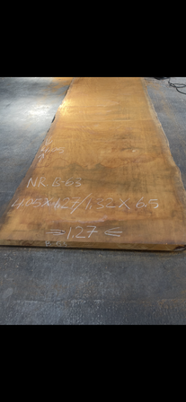 Træplanke i BILINGA 4,05x1,27/1,32m - 6,5 cm tyk