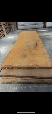 Træplanke i BILINGA 3,99x1,27/1,30m - 6,5 cm tyk