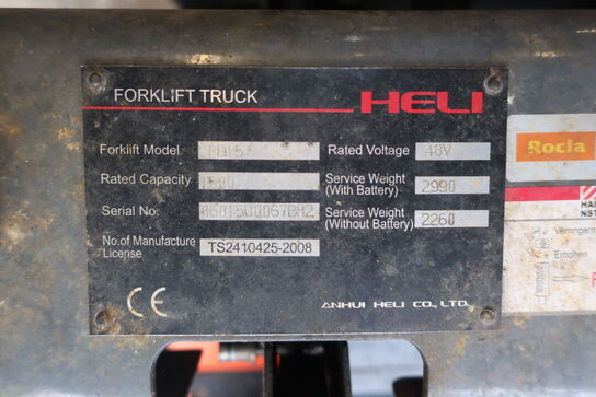 El. truck HELI CPD15