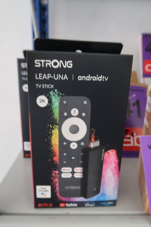 Strong Leap Una Android TV Stick 2K FHD HDMI-streaming-enhed (sort)