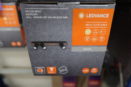 2 stk. Ledvance Decor Spot Mercury GU10 Black 3x3.4W 927 DIM