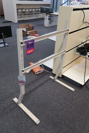 Pedestal Bendy Tall TV Stander Mushroom