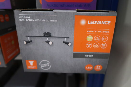 2 stk. Ledvance LED Spot GU10 Black 3 X 3.4W 927 DIM