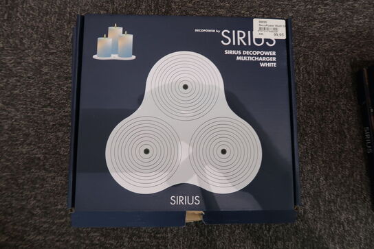 8 stk. Sirius Sille DecoPower opladestation hvid