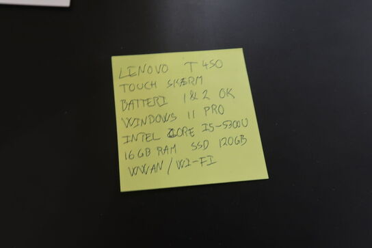 Lenovo T450 - LÆS BESKRIVELSE
