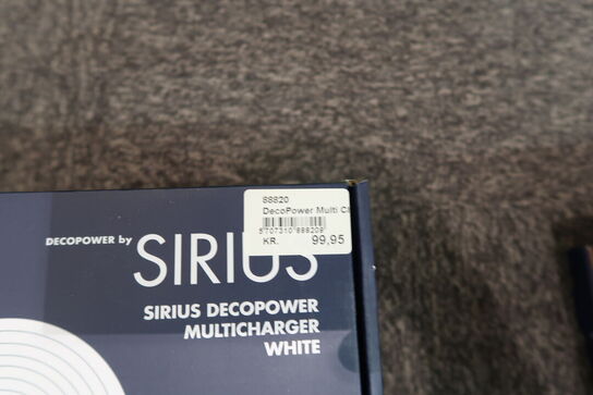 8 stk. Sirius Sille DecoPower opladestation hvid