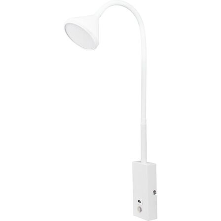 LIGA BRASSO HVID LED OG USB VÆGLAMPE