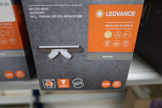 2 stk. Ledvance Decor Spot Mercury GU10 White 2x3.4W 927 DIM