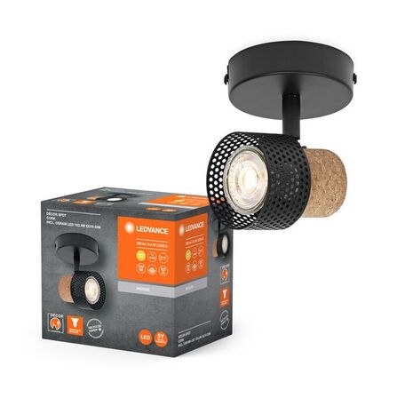 2 stk. Ledvance Decor Spot Cork GU10 Black 1x3.4W 927 DIM
