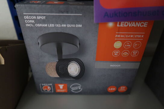 2 stk. Ledvance Decor Spot Cork GU10 Black 1x3.4W 927 DIM
