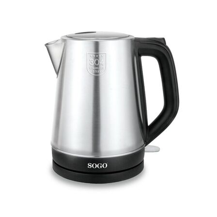 2 stk. SOGO KET-SS-7725 Elkedel børstet stål 1,7 L 2200W