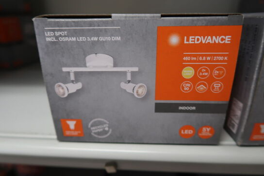 2 stk. Ledvance LED Spot GU10 White 2 X 3.4W 927 DIM