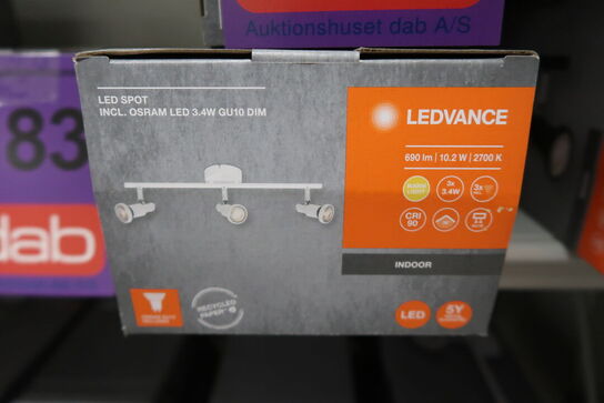 2 stk. Ledvance LED Spot GU10 White 3 X 3.4W 927 DIM