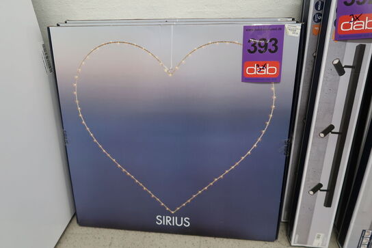 3 stk. Sirius Liva Heart 64cm, 80 LED, Gold 