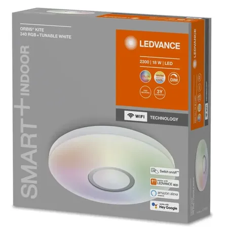 ledvance smart+ orbis kite 340 mm loftlampe wifi, rgb dæmpbar(ubrugt)
