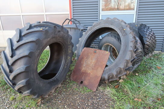 4 stk. traktordæk og lign. FIRESTONE 540/65R28 m.fl.