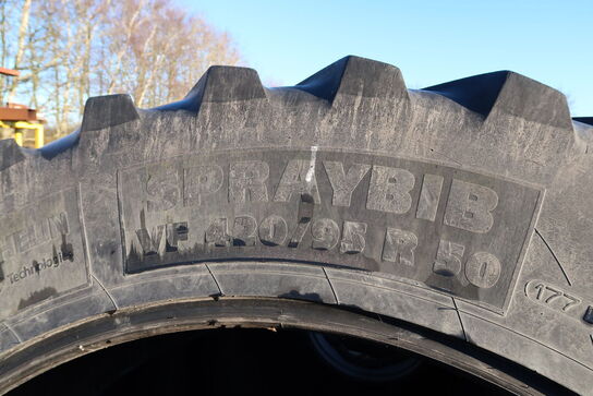 4 stk. traktordæk MICHELIN Sprayrib VF 420/95R50