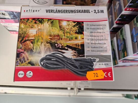 4 stk. Forlængerkabel 2,5 m.