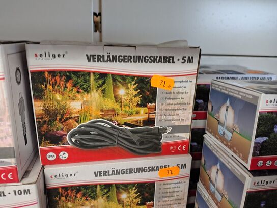 6 stk. Forlængerkabel 5 m.