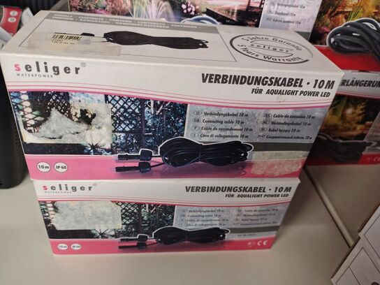 8 stk. Kabler 10 m.