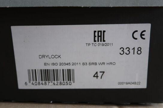 Sikkerhedssko Str. 47 JALAS Model: Dry Lock 3318