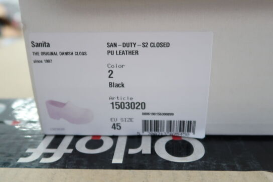 Sikkerhedssko Str. 45 SANITA Model: San Duty 