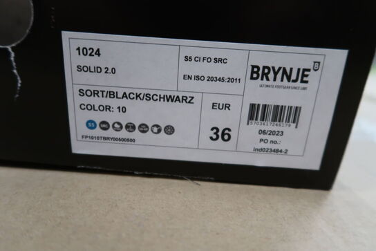 Sikkerhedssko Str. 36 BRYNJE Model: Solid 2.0 1024