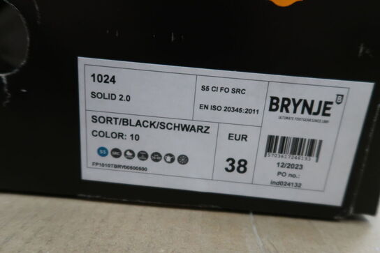 Sikkerhedssko Str. 38 BRYNJE Model: Solid 2.0 1024
