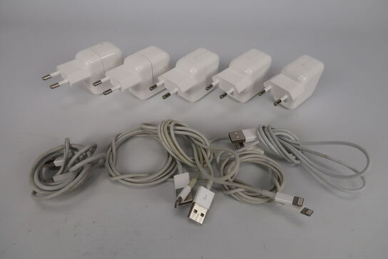 5 x Original Apple 10W USB lader A1357