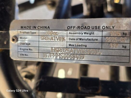 ATV 250cc voksenmodel med 15 HK benzinmotor