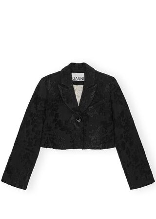 Boucle Jacquard Suiting Cropped Blazer GANNI Str.: 40