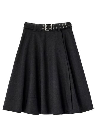 Wool Suiting Knee Length Wrap Skirt GANNI Str.: 36