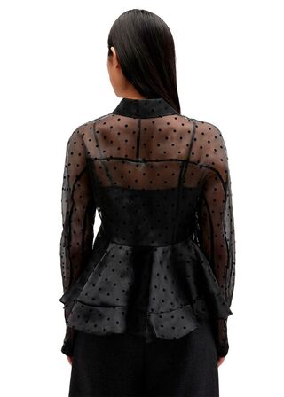 Flocked Organza Peplum Shirt GANNI Str.: 40