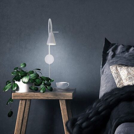 3 stk. casalux led Sengelampe med fleksibel arm i hvid(ubrugt)