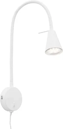 2 stk. casalux led Sengelampe med fleksibel arm i hvid(ubrugt)