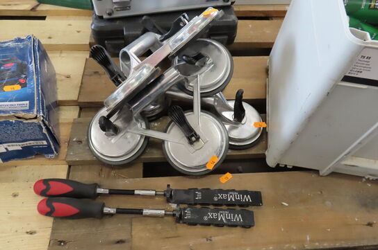 3 stk. Glasløftere inkl. 2 stk. justerbare afstandskiler