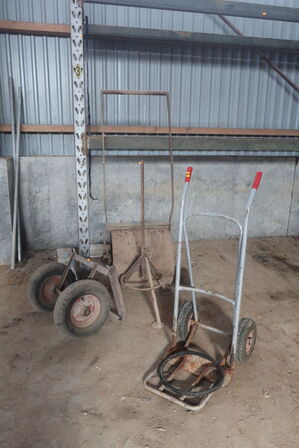 Tromle, sækkevogn samt vogn