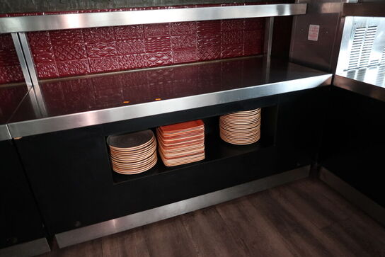 Bar-/serveringsstation i rustfrit stål (integreret modul)