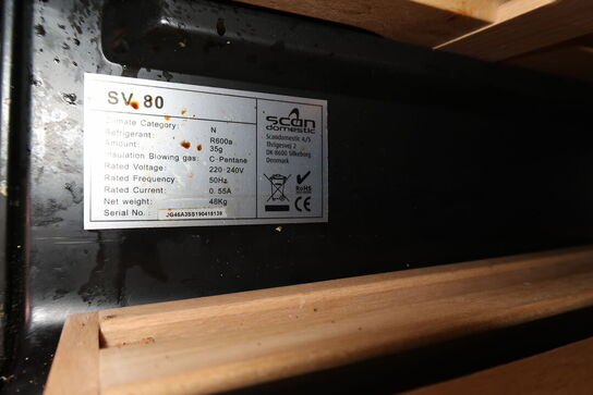 Vinkøleskab SCAN DOMESTIC SV 80 med indhold