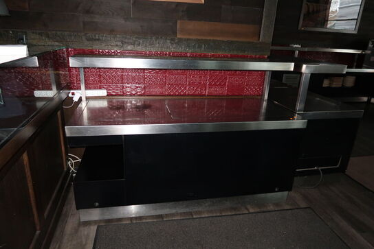 Bar-/serveringsstation i rustfrit stål (integreret modul)