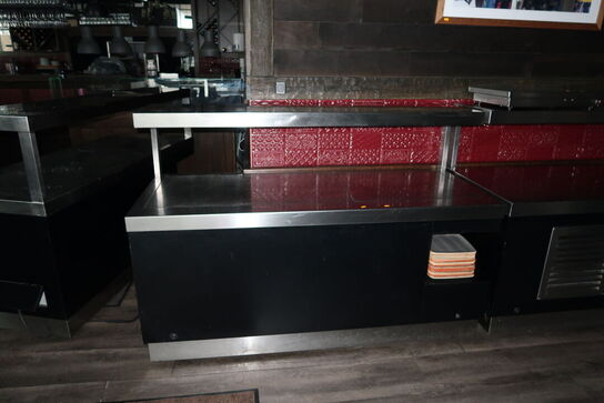 Bar-/serveringsstation i rustfrit stål (integreret modul)