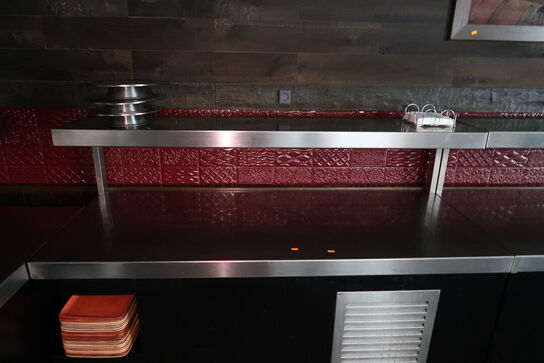 Bar-/serveringsstation i rustfrit stål (integreret modul)