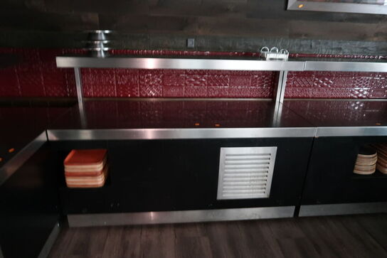 Bar-/serveringsstation i rustfrit stål (integreret modul)