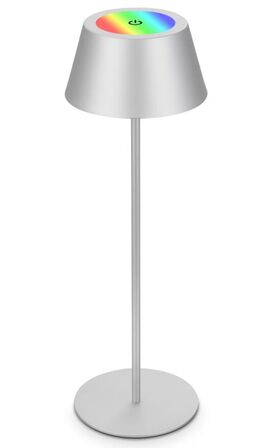 4 stk. briloner udendørs led batteri bordlampe krom(ubrugt)