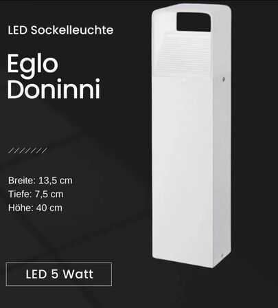 3 stk. eglo doninni udendørs led-lampe- Emballage mindre pænt(ubrugt)