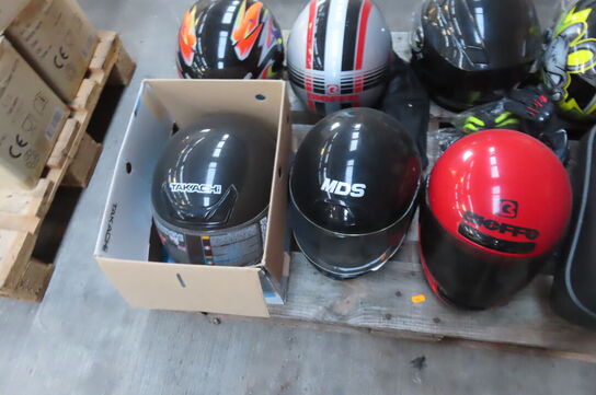 7 stk. Motorhjelme 