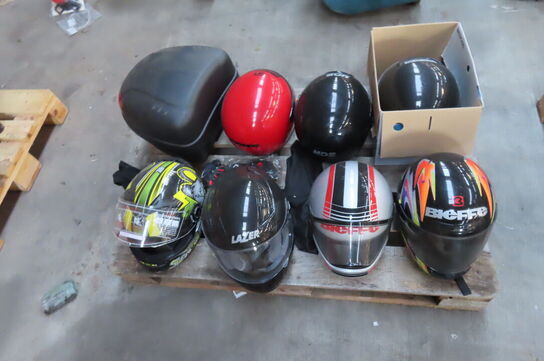 7 stk. Motorhjelme 