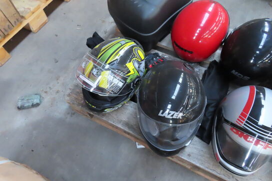7 stk. Motorhjelme 