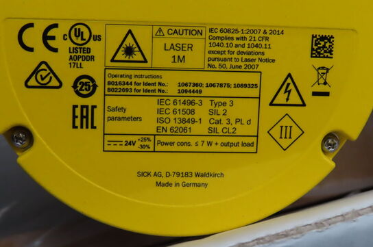 3 stk. Sikkerheds laser scanner 
