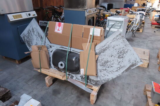 2 stk. Bordplader med vask